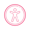 pink button for accessibility