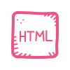 pink logo for HTML