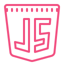 pink logo for Javascript